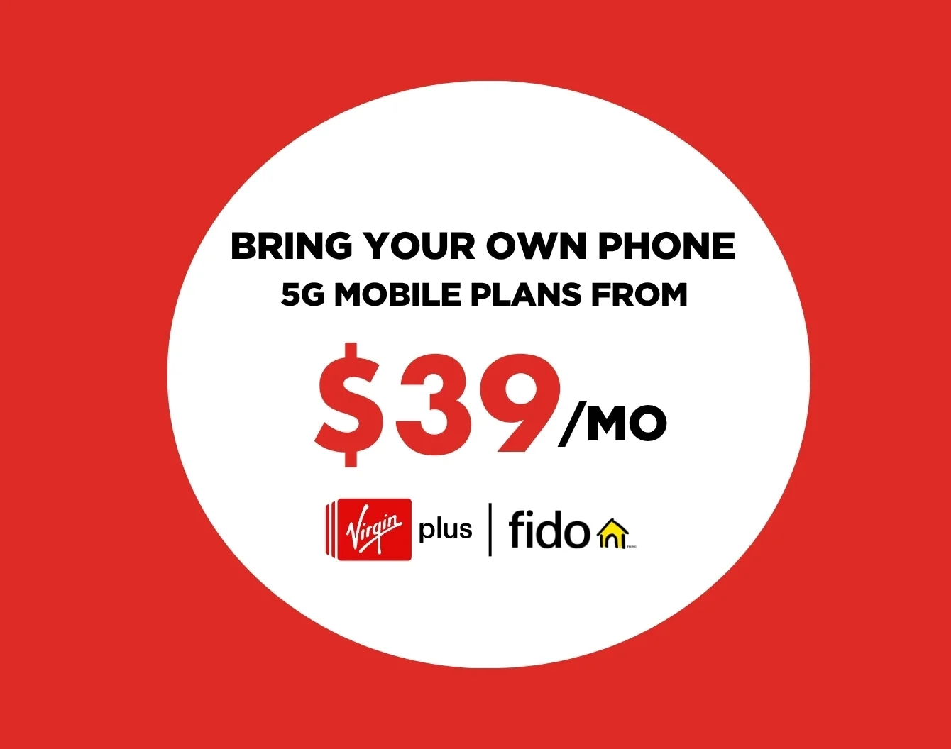 A white circle contains "phone plans from $39/month"