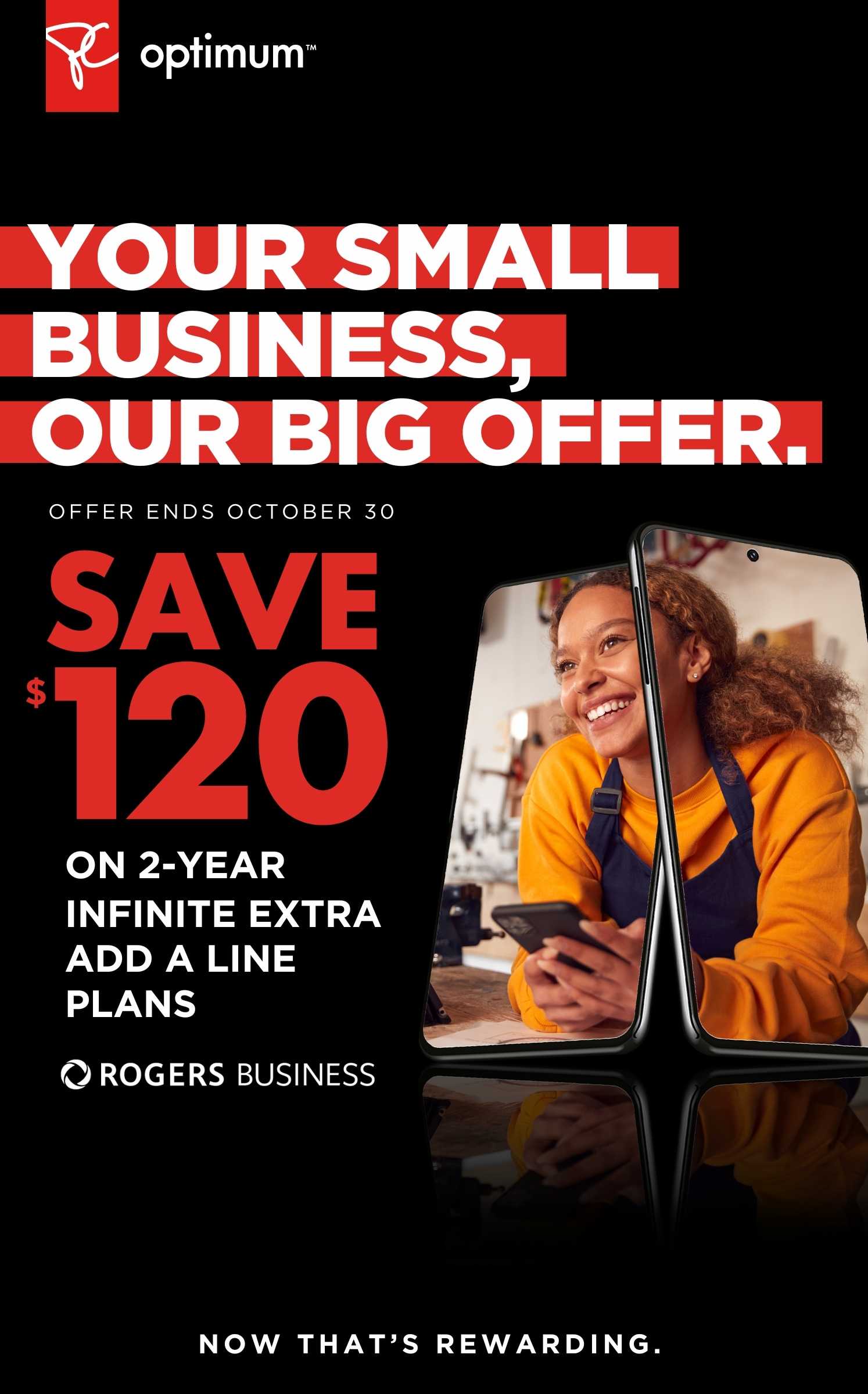 Offer valid until October 30th, 2024. Get $120 off a 2-year Infinite Extra Add a Line small business plans. 